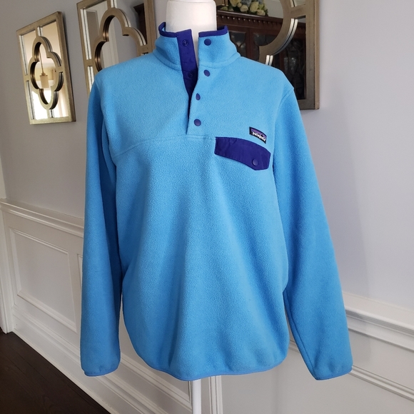 Patagonia Jackets & Blazers - Patagonia Synchilla Snap T Turquoise Blue Fleece Pullover Size M Women's